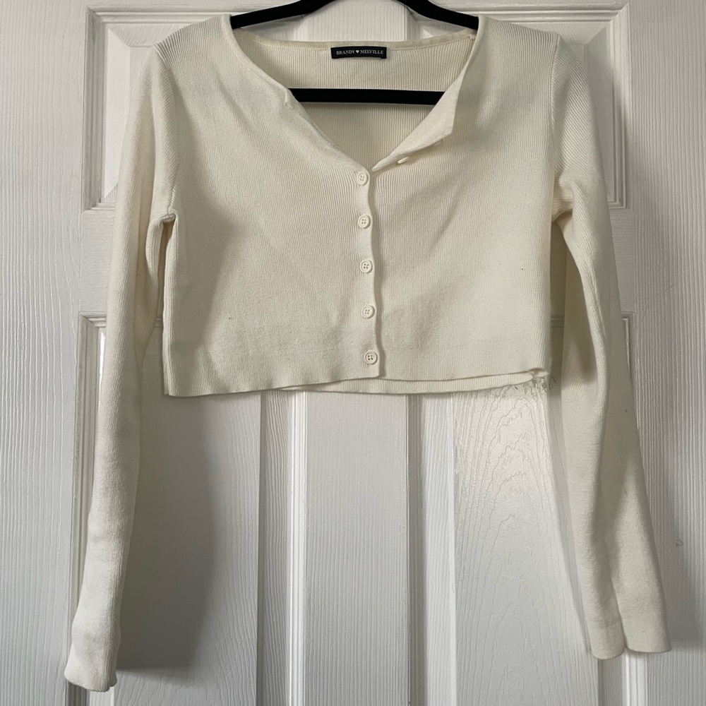 Brandy Melville cropped button down cardigan